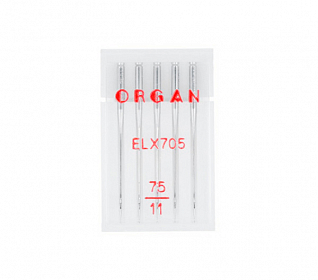 Иглы для плоскошовных машин ORGAN №75, 5шт