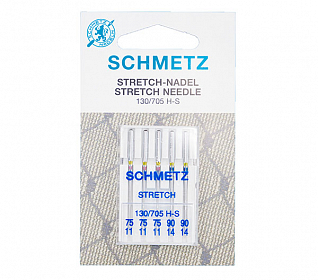 Иглы стретч SCHMETZ 130/705H-S №75(3), 90(2), 5шт