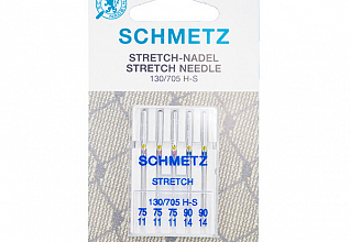 Иглы стретч SCHMETZ 130/705H-S №75(3), 90(2), 5шт