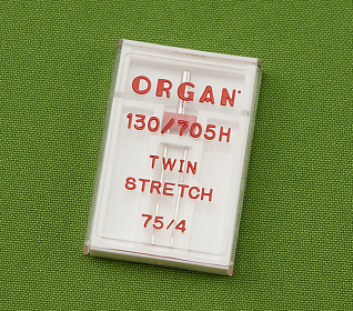 Иглы супер стретч двойные ORGAN №75/4.0, 1шт