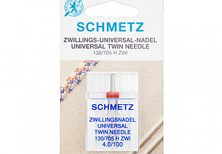 Иглы стандартные двойные SCHMETZ 130/705H ZWI №100/4.0 (1шт)